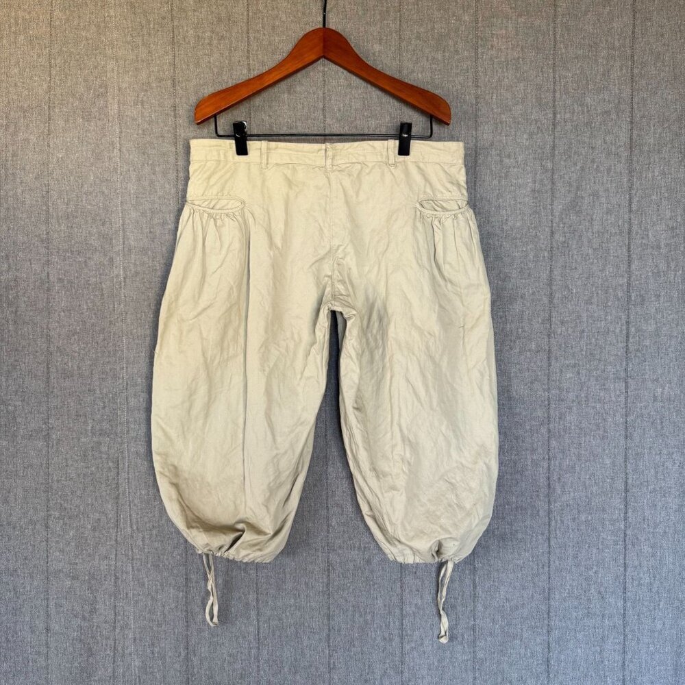 Vintage Y2k Max Studio Tan Cotton Low Rise Wide Leg Tie Hem Cargo Capri Pants - Picture 8 of 17